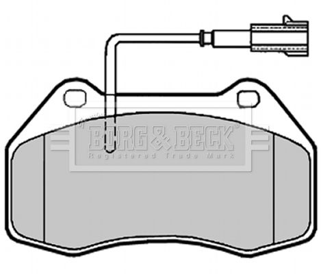 BORG & BECK Комплект тормозных колодок, дисковый тормоз BBP2019